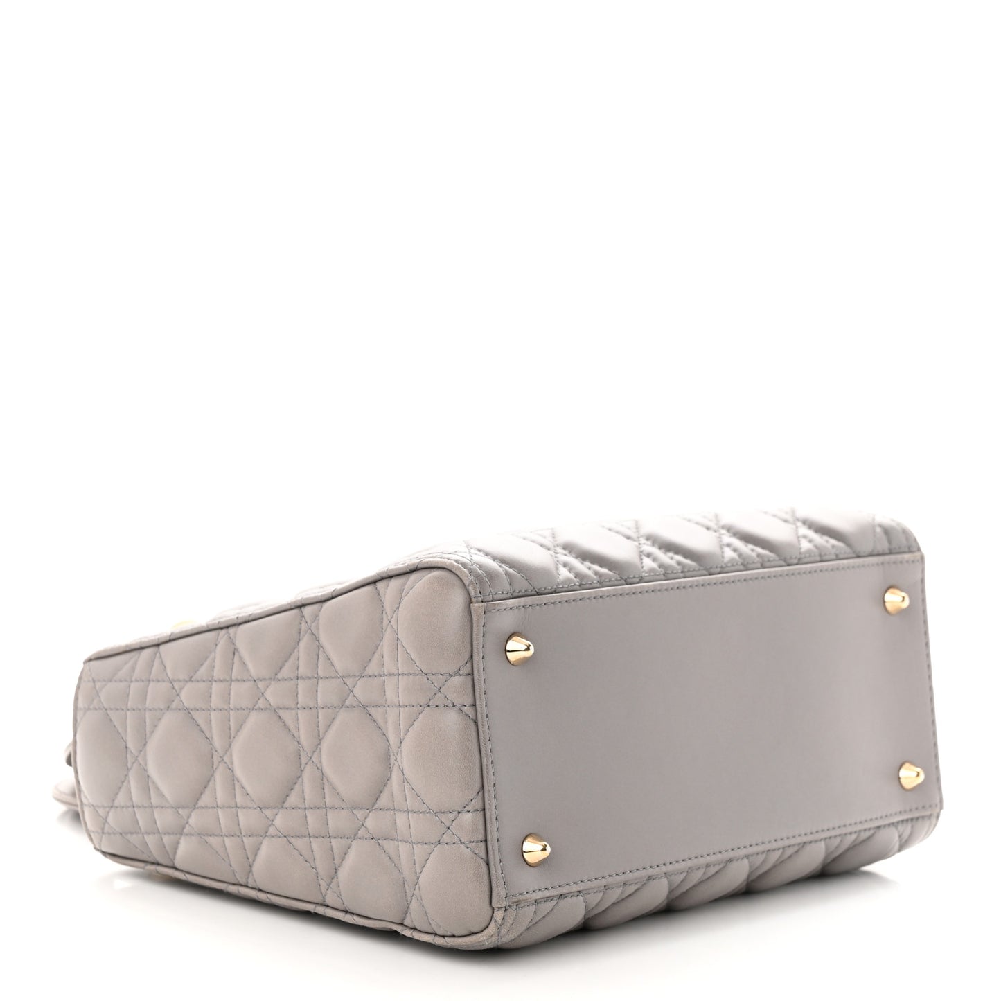Lambskin Cannage Medium Lady Dior Grey