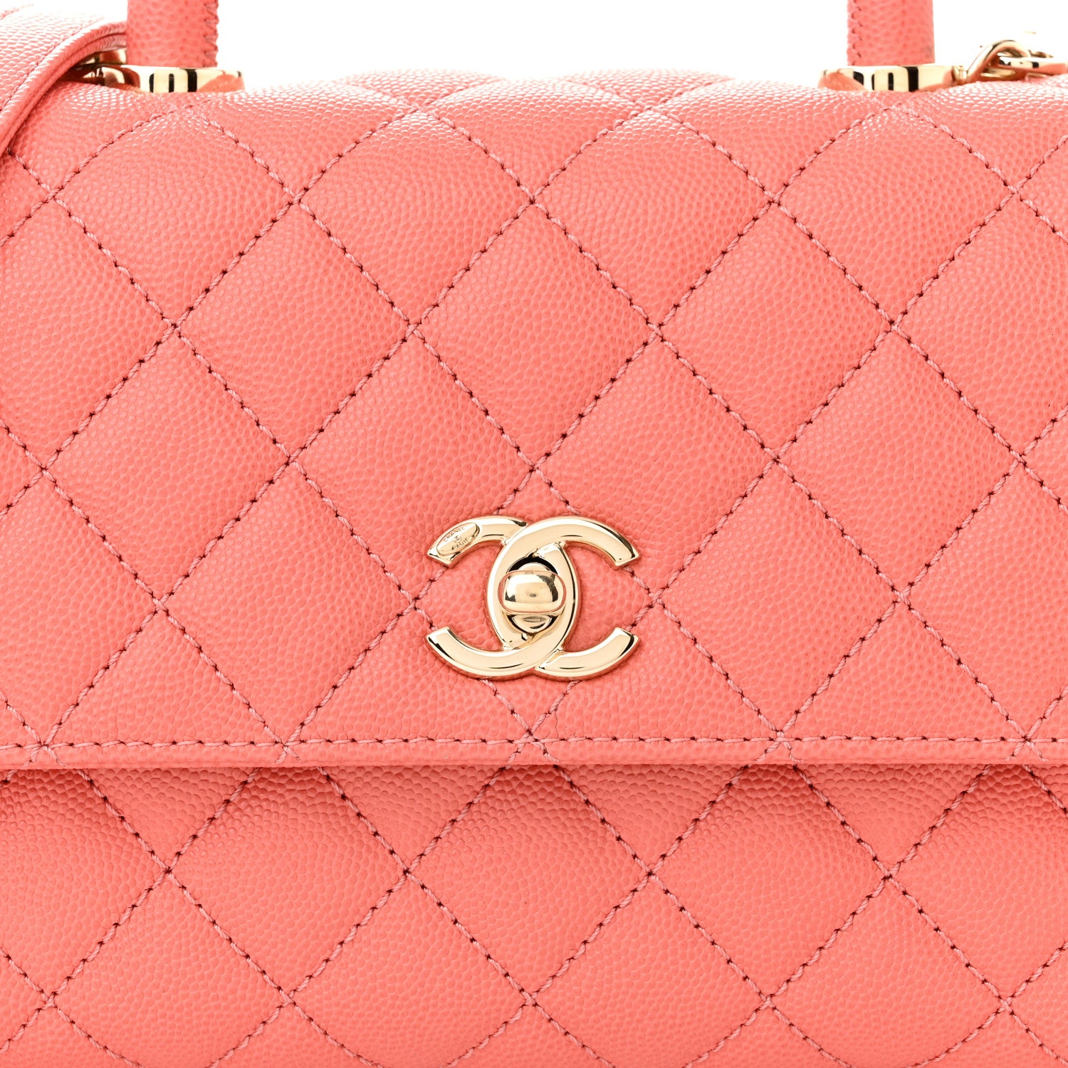 Chanel Caviar Quilted Mini Coco Handle Flap Pink 8 of 11