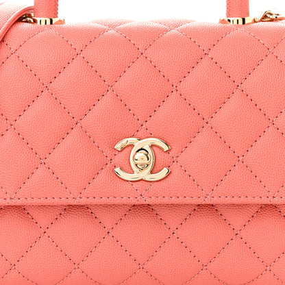Chanel Caviar Quilted Mini Coco Handle Flap Pink 8 of 11