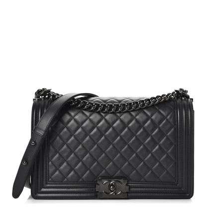 Chanel Calfskin Quilted New Medium Boy Flap So Black 1 of 9