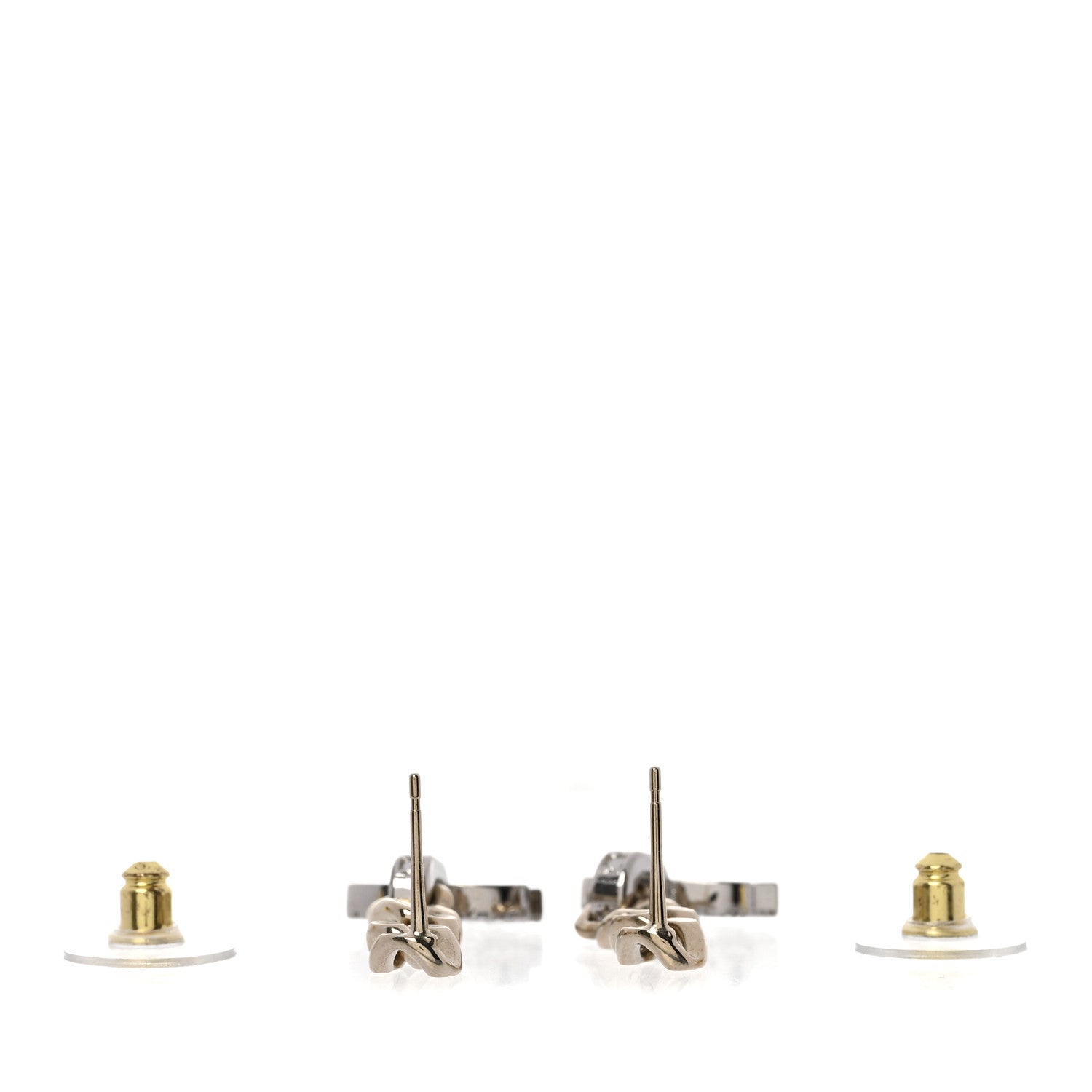 Chanel Metal Crystal CC Chain Drop Earrings Gold 3 of 5