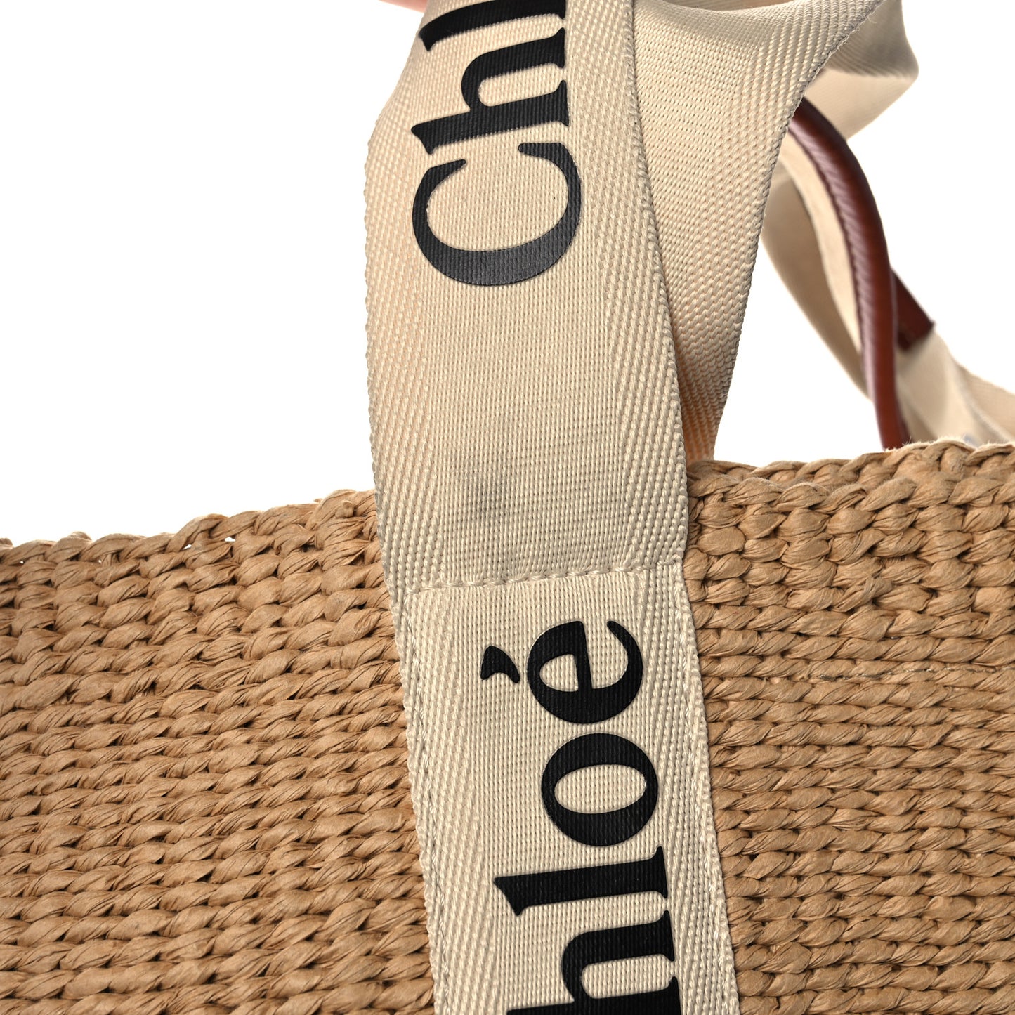 Raffia Woody Tote White