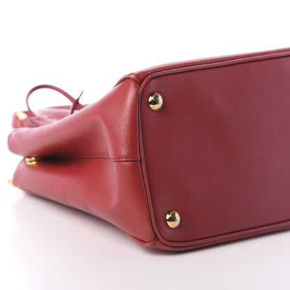 Prada Saffiano Small Galleria Double Zip Tote Fuoco 11 of 12