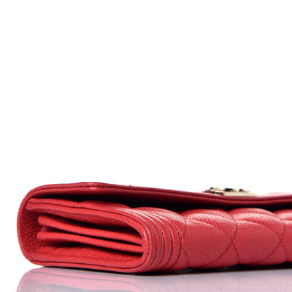 Chanel Caviar Quilted Boy Flap Wallet Red 13 of 16