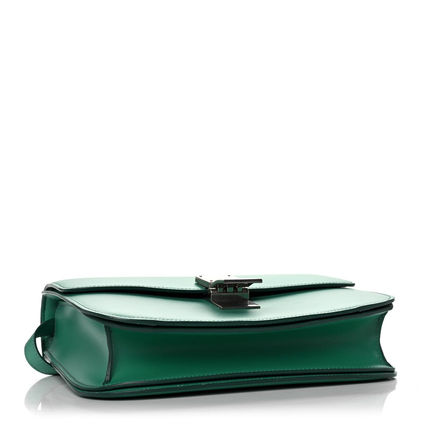 Box Calfskin Classic Box Medium Flap Bag Pop Green