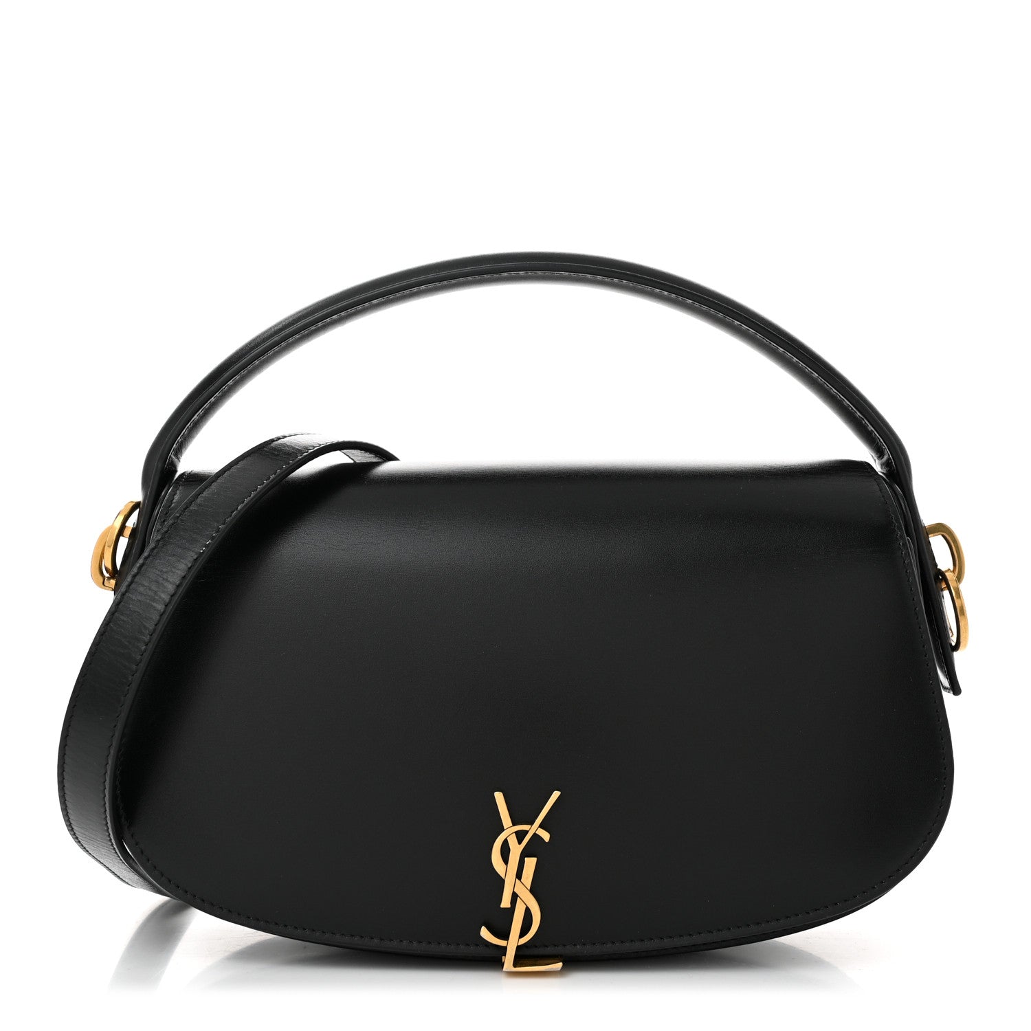 Saint Laurent Box Calfskin Voltaire Top Handle Crossbody Bag Black 1 of 12
