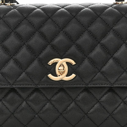 Chanel Caviar Quilted Small Coco Handle Flap Black 7 of 9