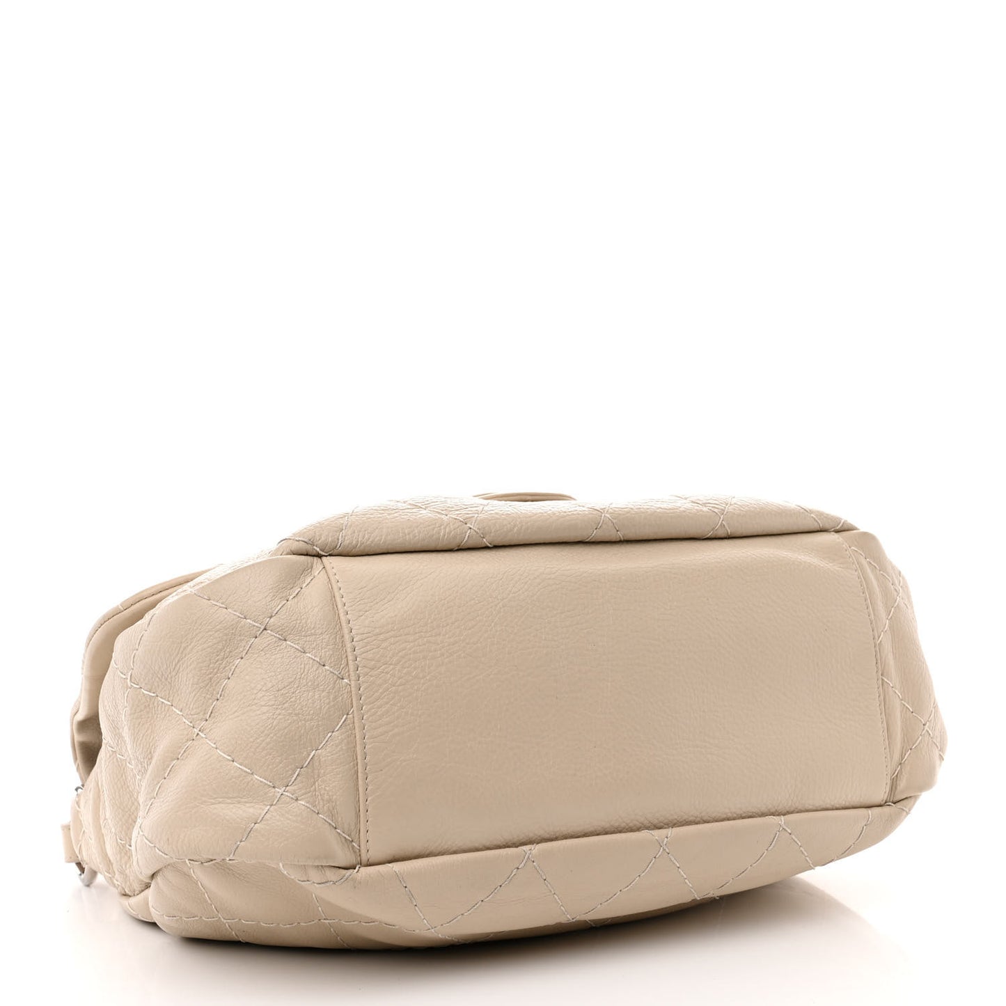 Glazed Calfskin XL On The Road Flap Ivory