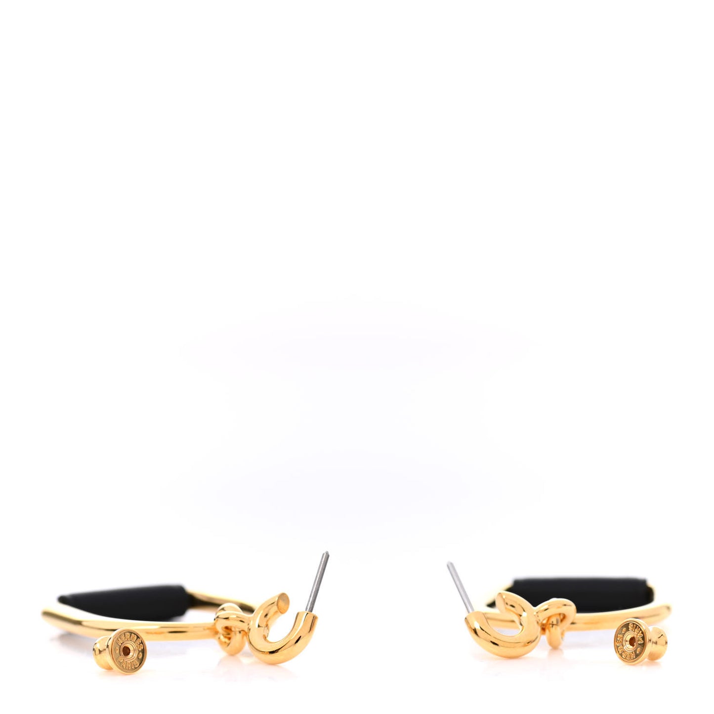 Swift Large Heritage Equestre Etrier Earrings Black