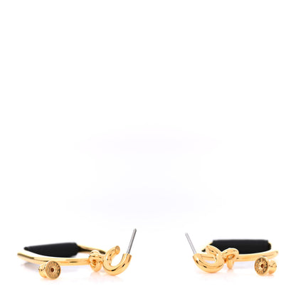 Hermes Swift Large Heritage Equestre Etrier Earrings Black 3 of 4