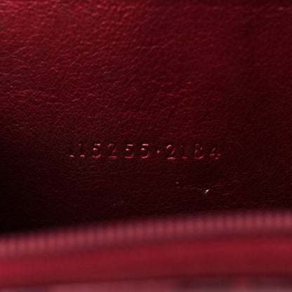 Gucci Metallic Guccissima Zip Around Coin Purse Red 7 of 11