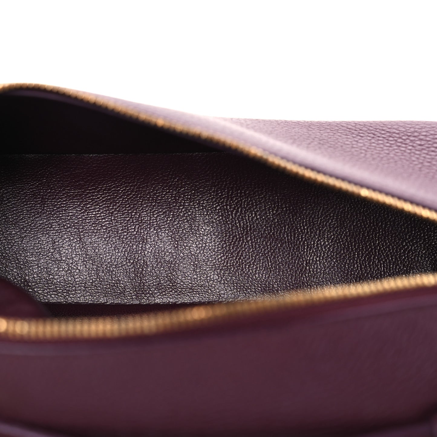 Grained Calfskin L19 Extra Pocket Pouch Azuki Beans
