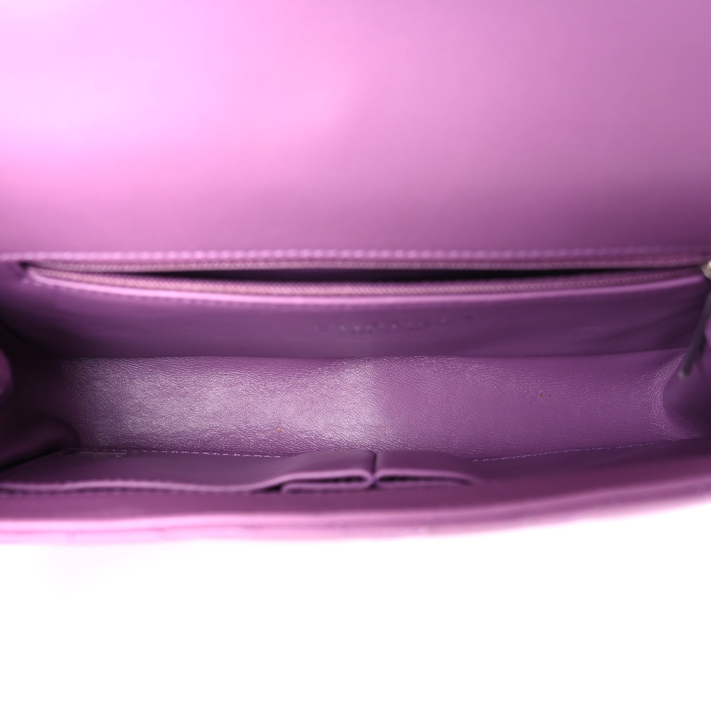 Lambskin Quilted Small CC Filigree Flap Purple
