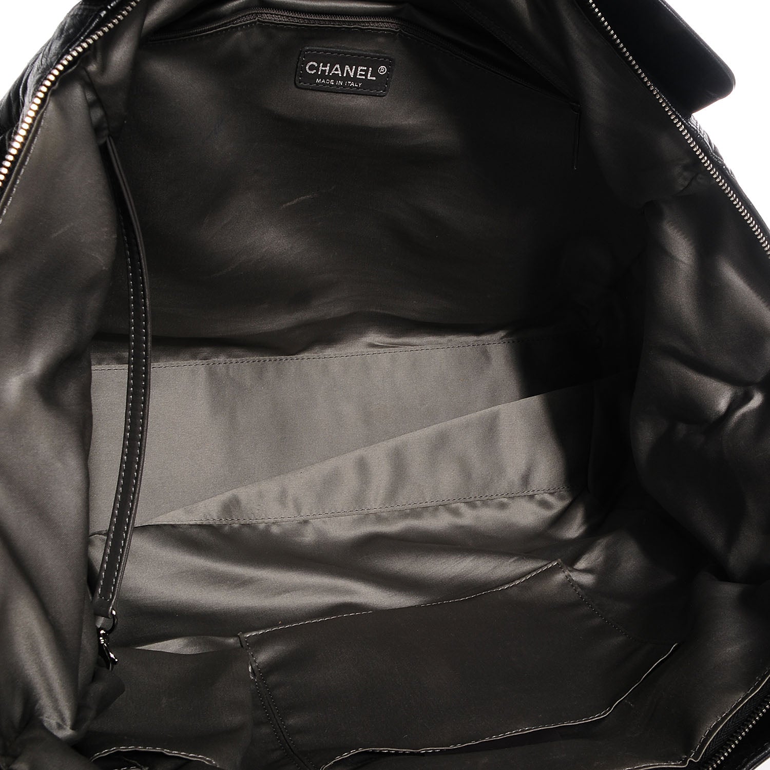 Chanel Lambskin Square Stitched Lax Tote Black 5 of 7