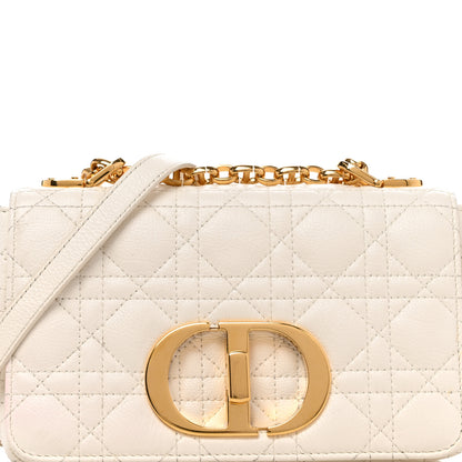 Christian Dior Calfskin Cannage Small Caro Bag Ivory 8 of 12