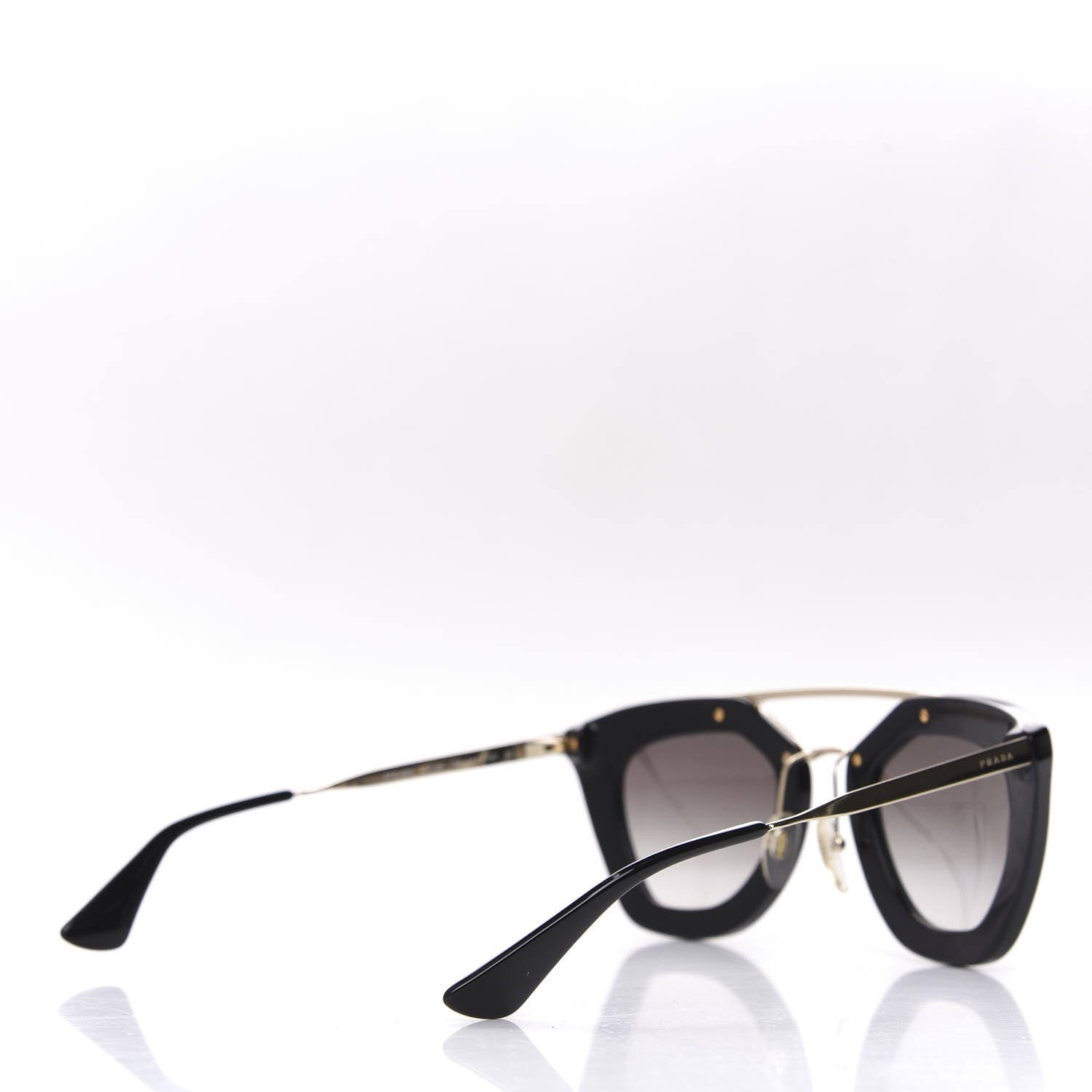 Prada Acetate Cinema Sunglasses SPR 09Q Black 4 of 9