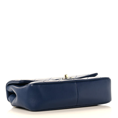 Chanel Lambskin Quilted Resin Bi-Color Chain Flap Bag Navy 4 of 14