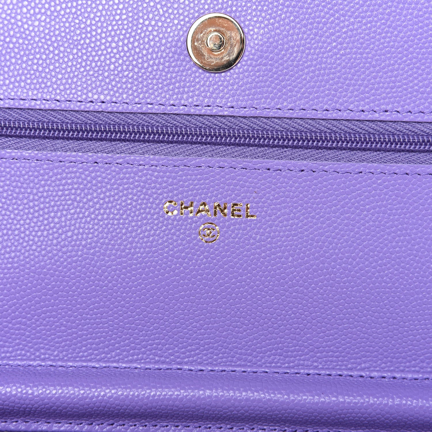 Chanel Caviar Quilted Wallet On Chain WOC Purple 8 of 11