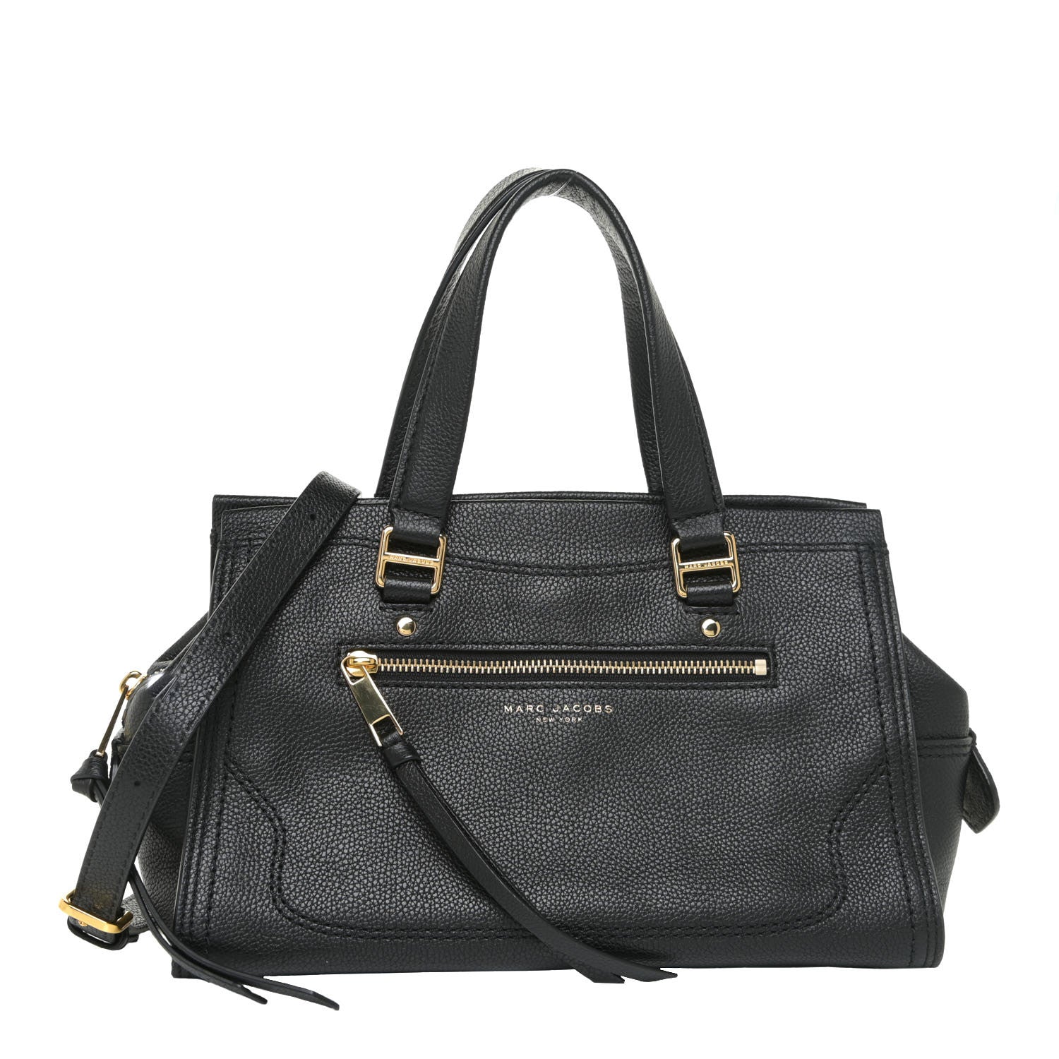 Marc Jacobs Textured Calfskin Cruiser Convertible Satchel Black 1 of 12