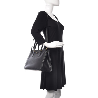 Prada Saffiano Medium Galleria Double Zip Tote Black 3 of 15