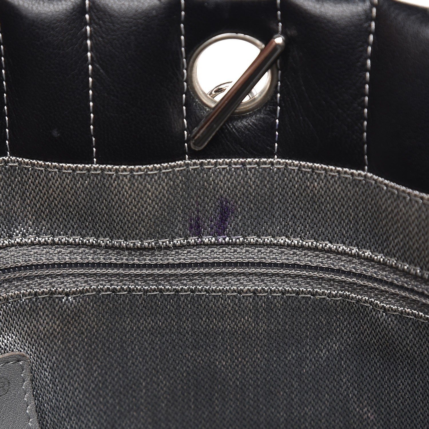 Chanel Lambskin Vertical Quilted Large Mademoiselle Tote Black 12 of 17