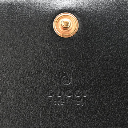 Gucci Calfskin GG Matelasse Card Case Wallet Black 6 of 9