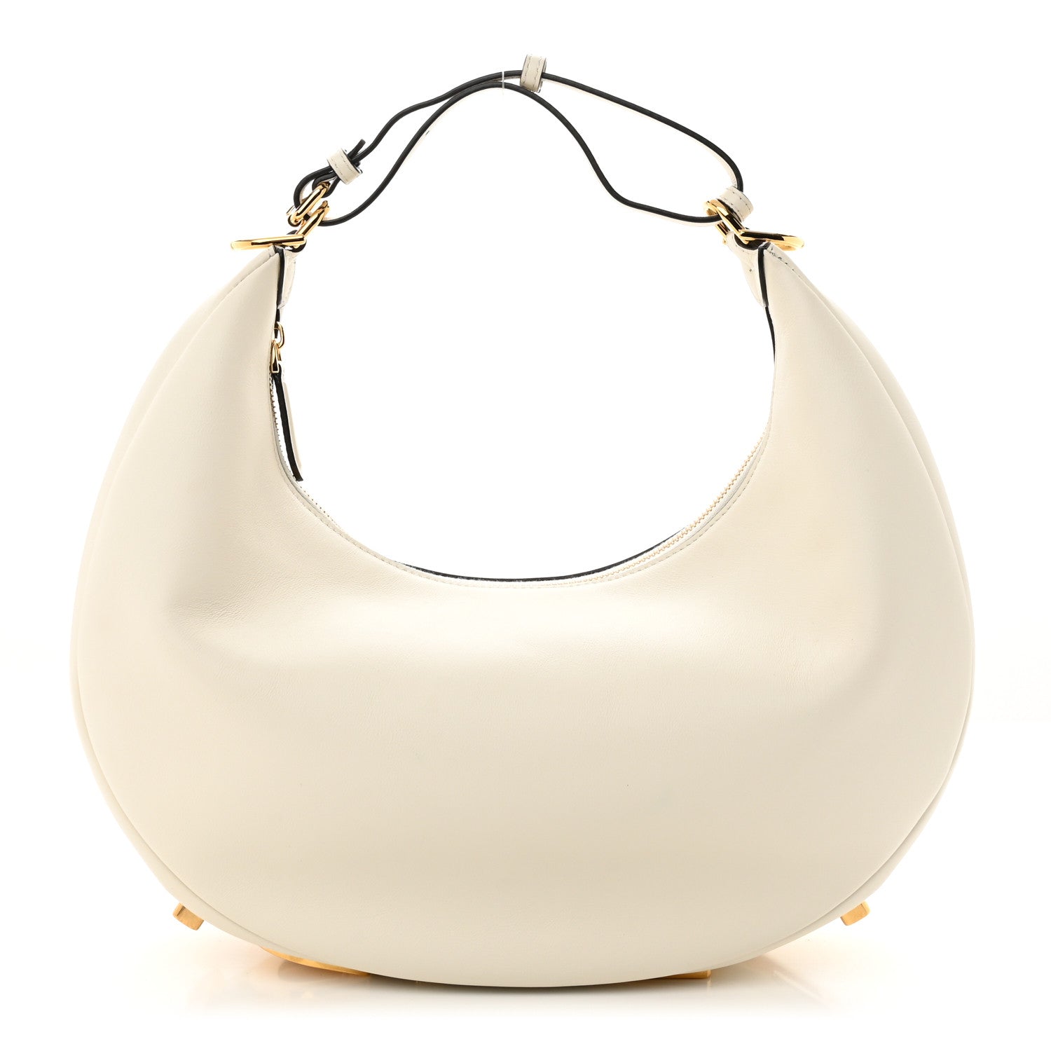 Fendi Vitello Grace Matte Medium Fendigraphy Hobo Bag White Ice 1 of 10