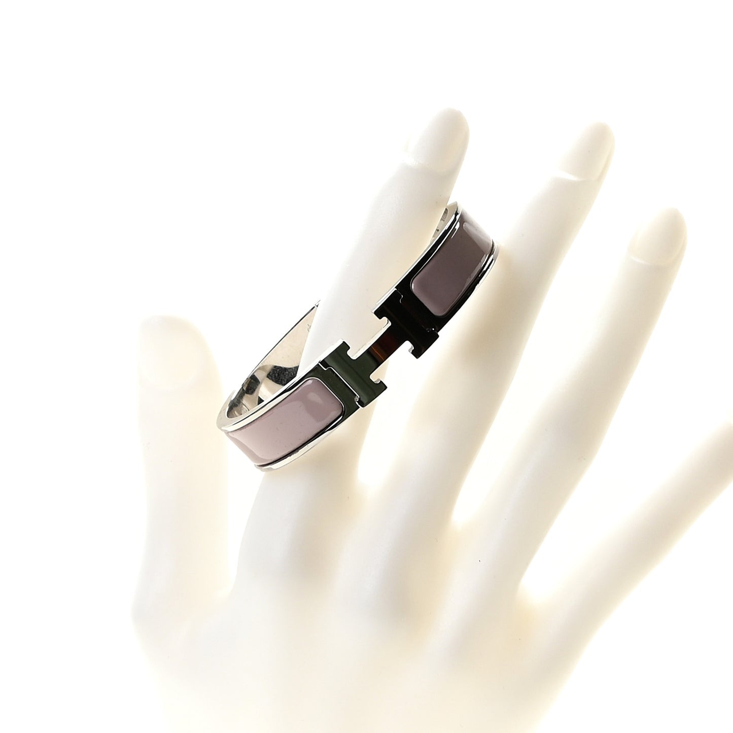 Enamel Narrow Clic Clac H Bracelet PM Rose Candeur