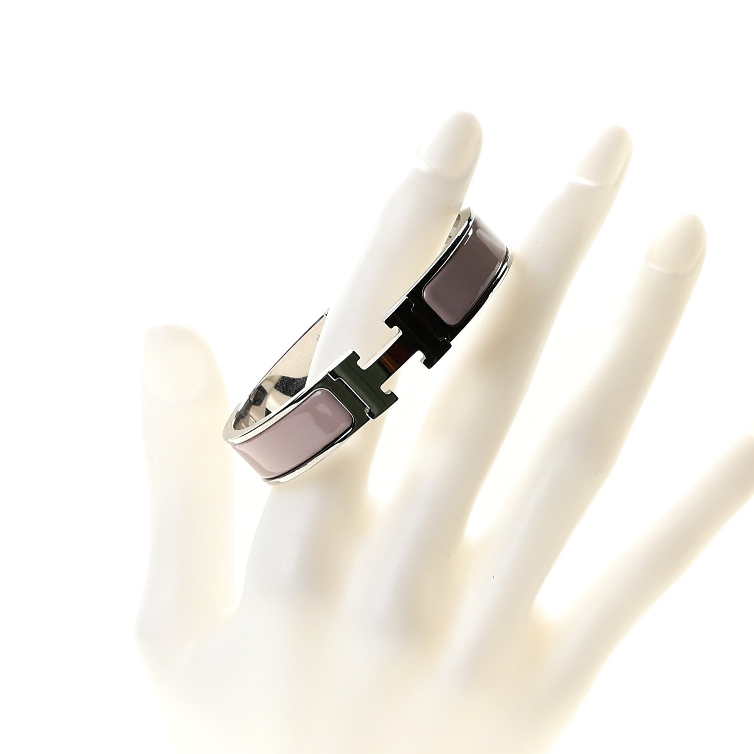 Hermes Enamel Narrow Clic Clac H Bracelet PM Rose Candeur 4 of 4