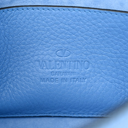 Valentino Garavani Pebbled Calfskin Medium Rockstud Flip Lock Crossbody Bag Denim 6 of 9