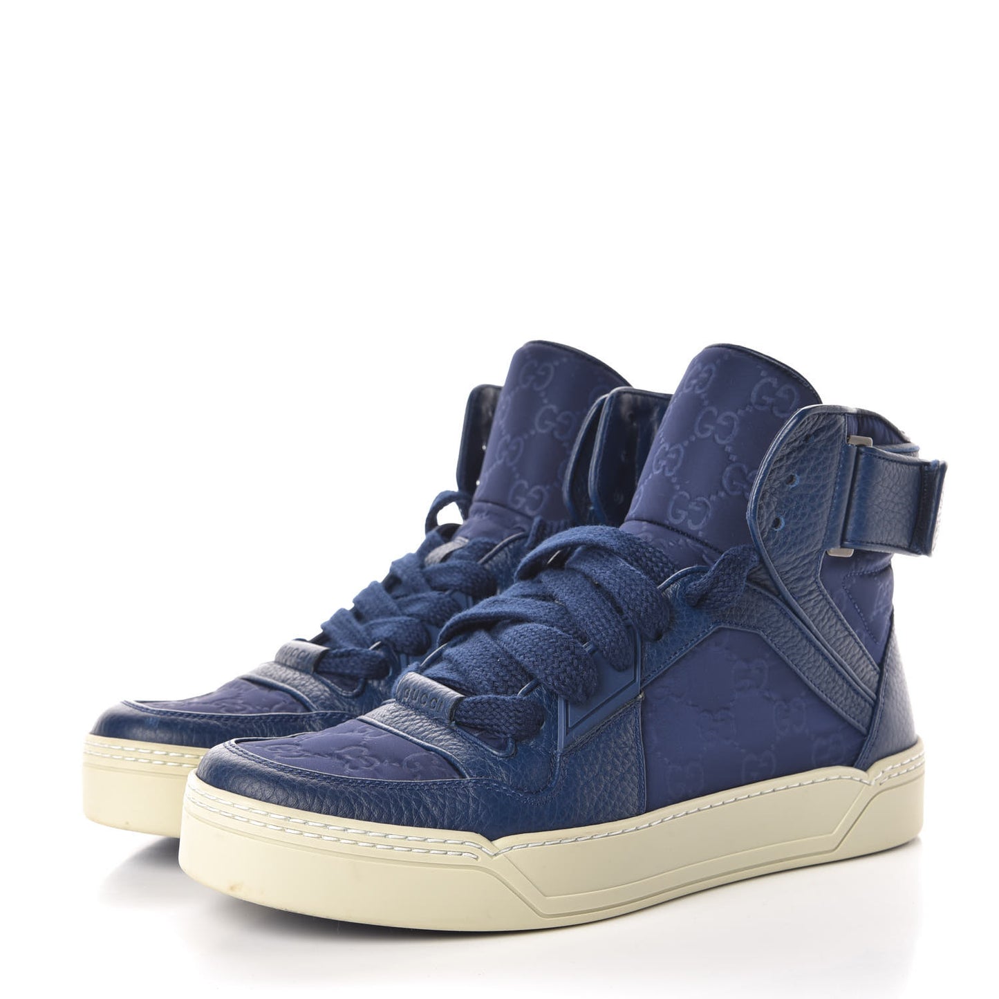 Nylon Monogram Mens Camelot High Top Sneakers 8.5 Tide