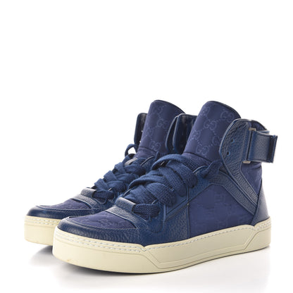 Gucci Nylon Monogram Mens Camelot High Top Sneakers 8.5 Tide 3 of 16