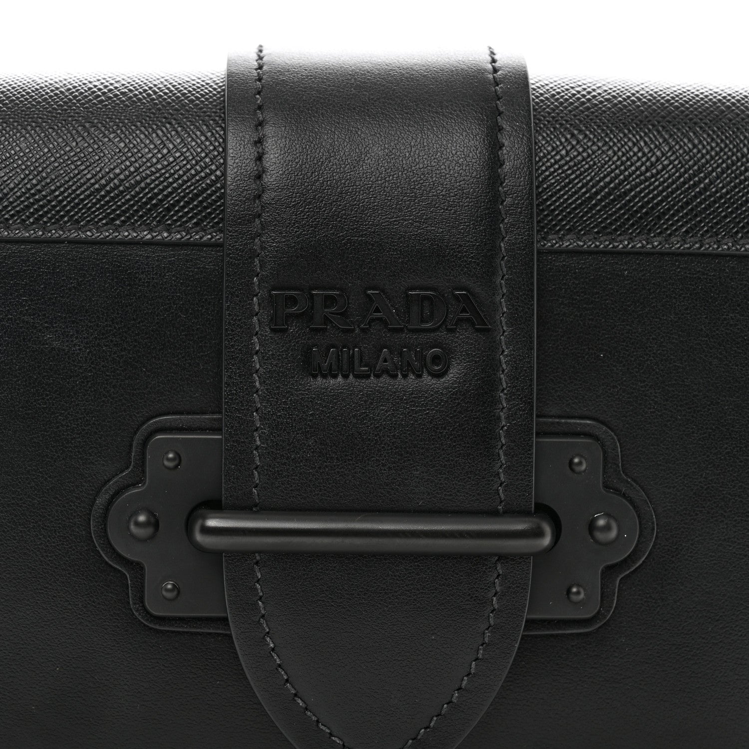 Prada City Calfskin Saffiano Cahier Bag Black 5 of 9