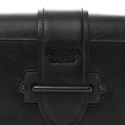 Prada City Calfskin Saffiano Cahier Bag Black 5 of 9