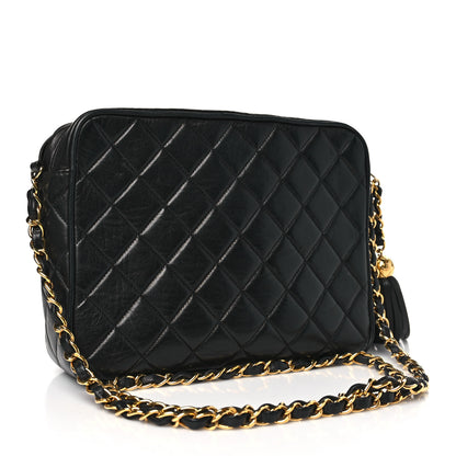 Chanel Lambskin Quilted Tassel Camera Case Black 3 of 10