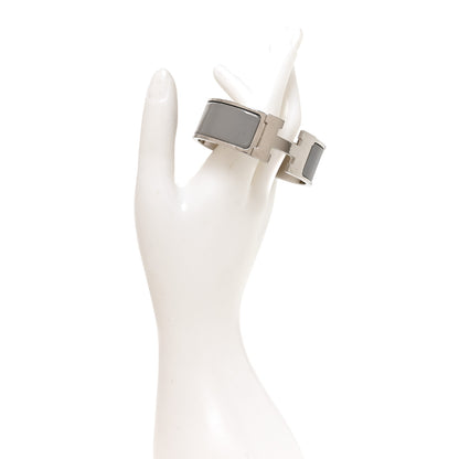 Hermes Enamel Wide Clic Clac H Bracelet GM Gris Macadam 2 of 5