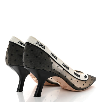 Christian Dior Plumetis Ribbon J'Adior 65mm Pumps 38.5 Black Nude 4 of 8