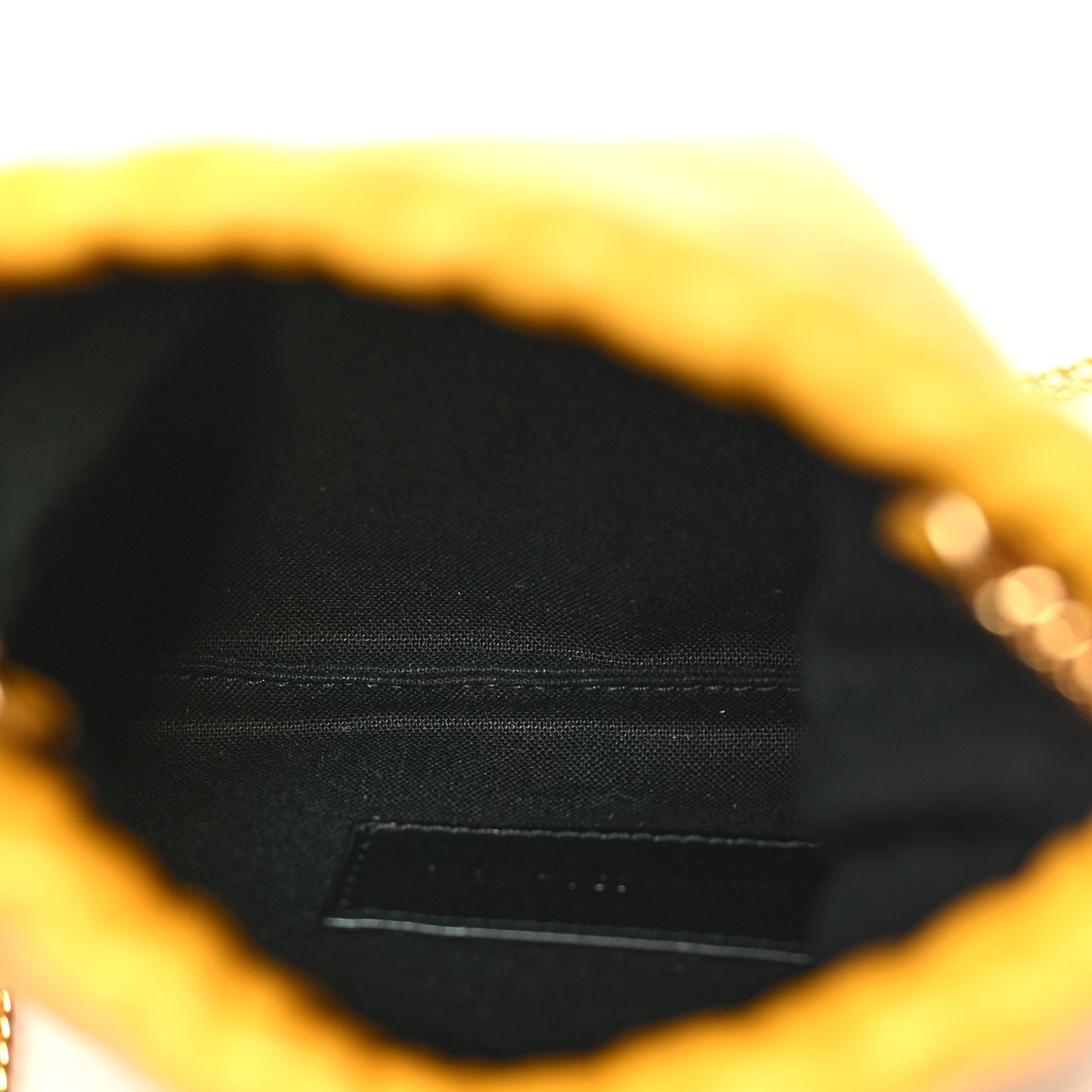 Lambskin Paris Drawstring Pouch Saffran