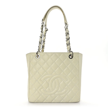 Chanel Caviar Quilted Petit Shopping Tote PST Light Beige 1 of 11