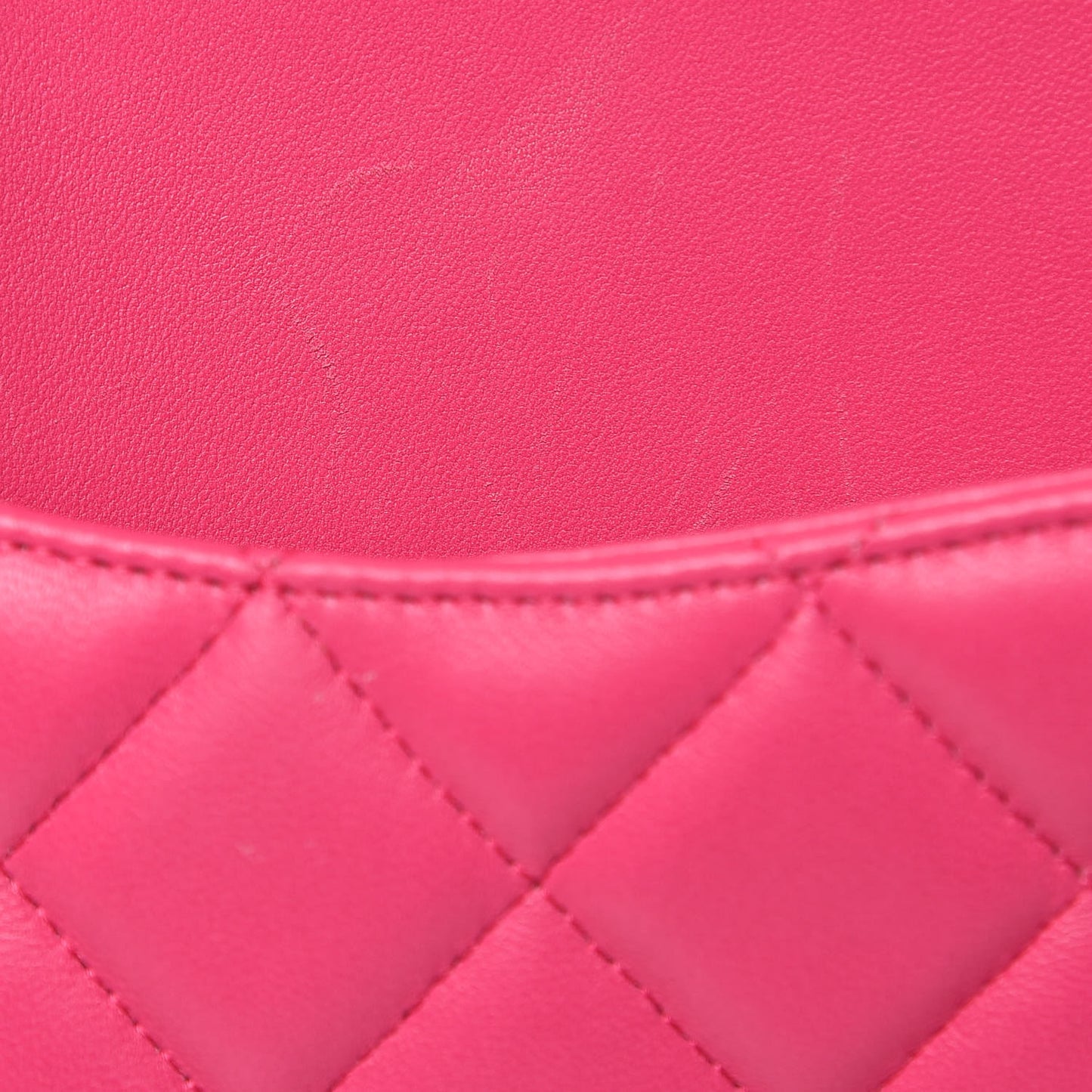 Lambskin Quilted Jumbo Double Flap Fuchsia