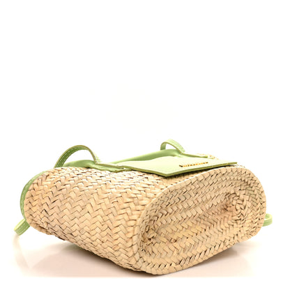 Jacquemus Raffia Suede Le Petit Panier Soli Green 4 of 9