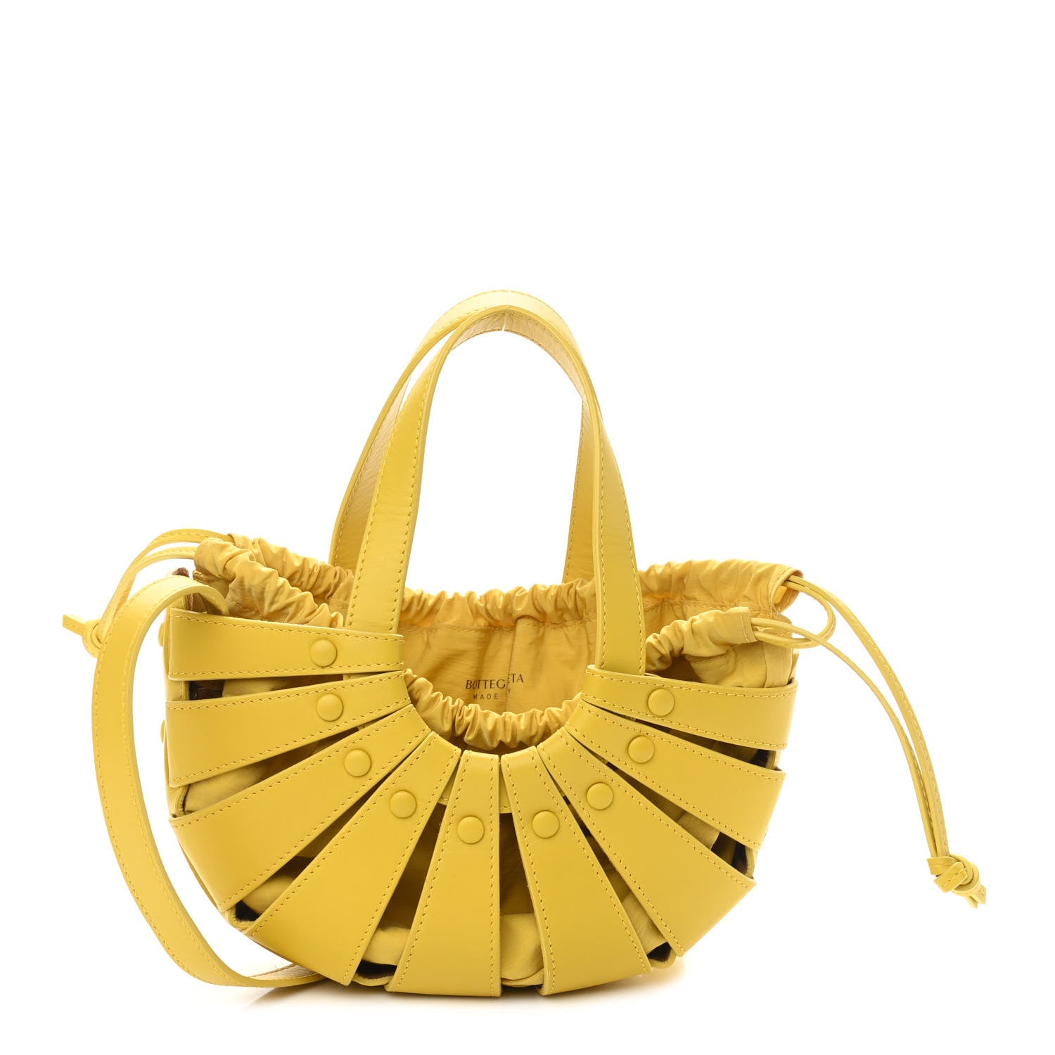 Bottega Veneta French Calfskin Small Shell Bag Yellow 1 of 11