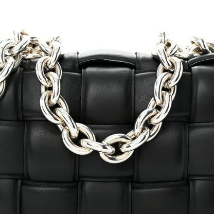 Bottega Veneta Lambskin Maxi Intreccio Padded Chain Cassette Crossbody Bag Black 7 of 11