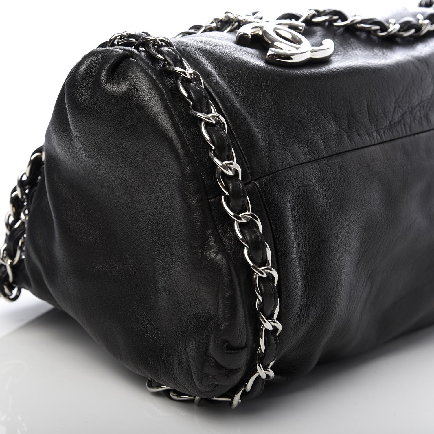Chanel Lambskin Large Sharpei Shoulder Bag Black 6 of 9