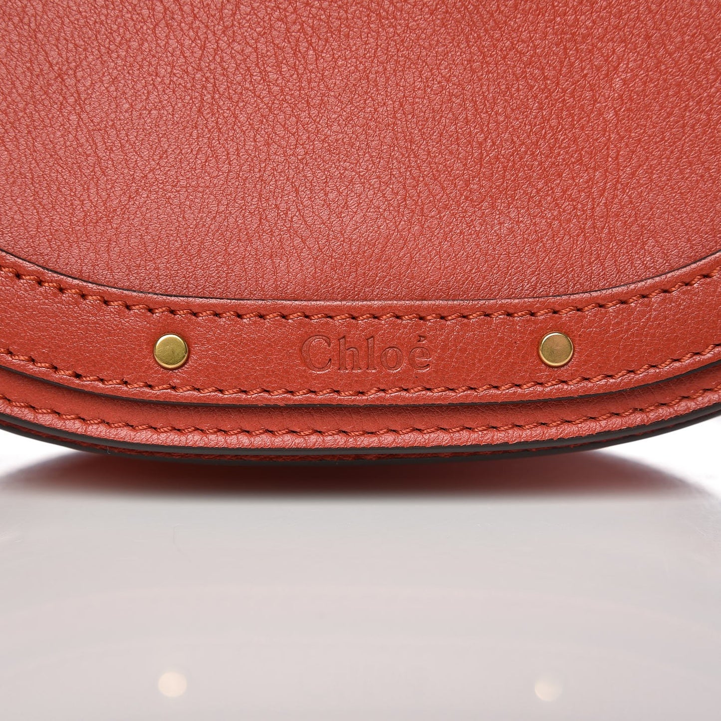 Calfskin Small Nile Bracelet Bag Earthy Red