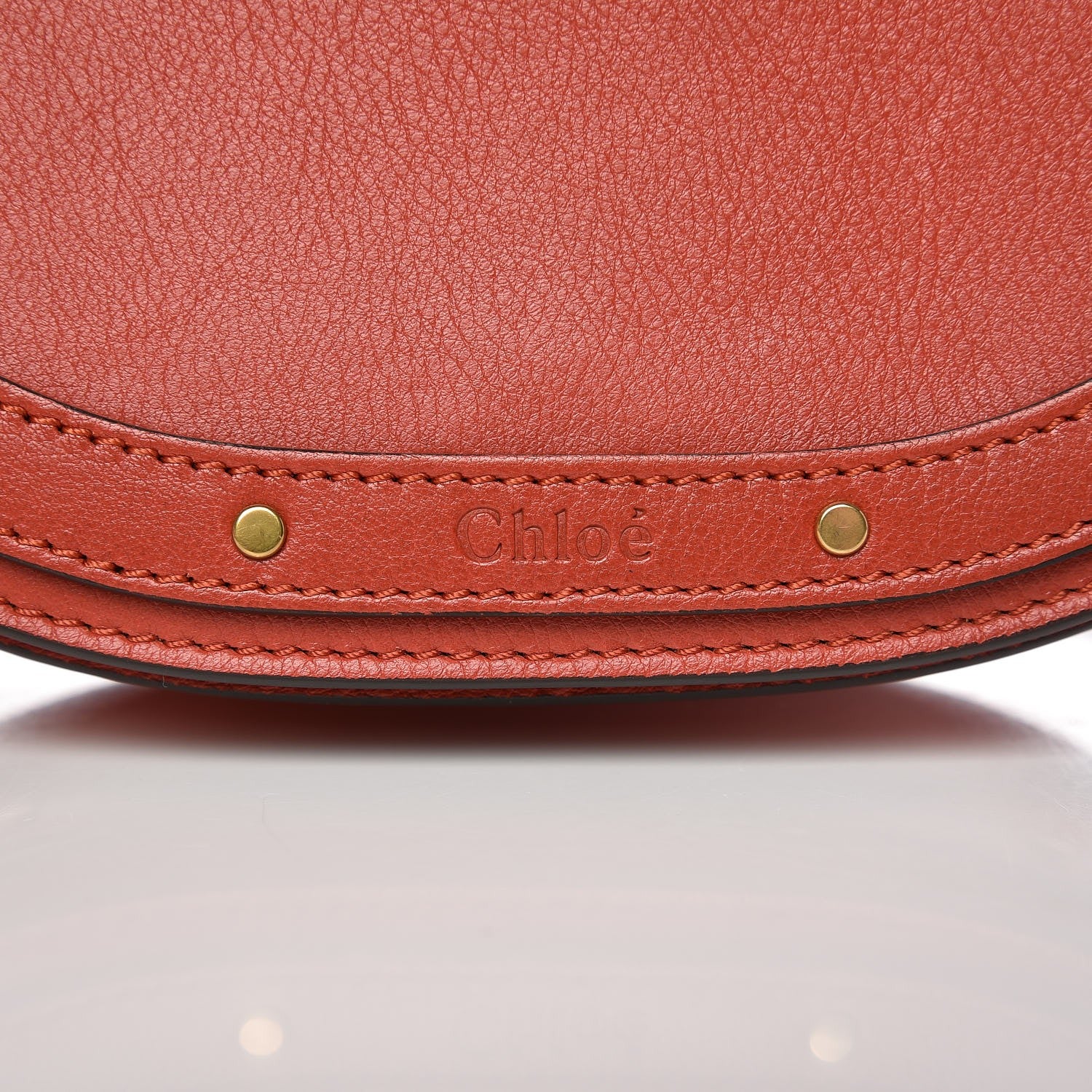 Chloe Calfskin Small Nile Bracelet Bag Earthy Red 7 of 7