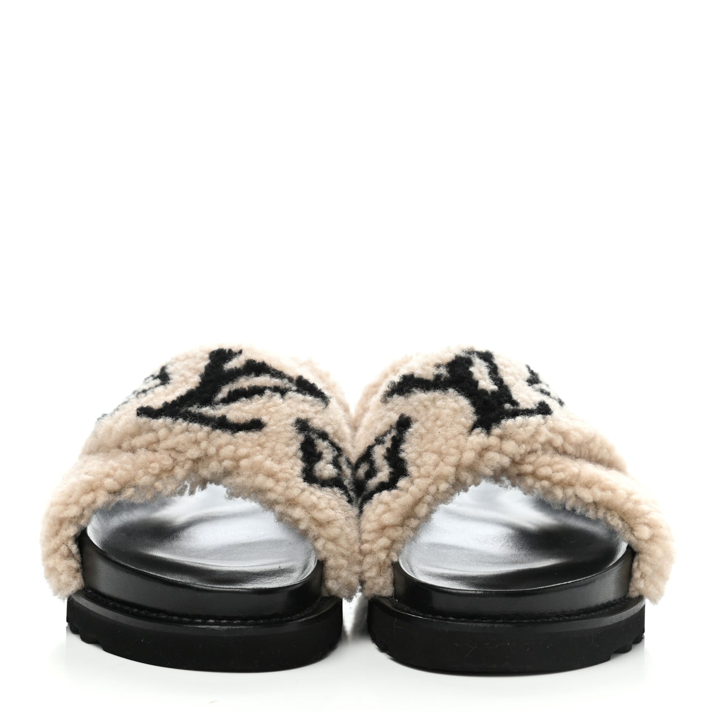 Shearling Paseo Sandals 40 Black