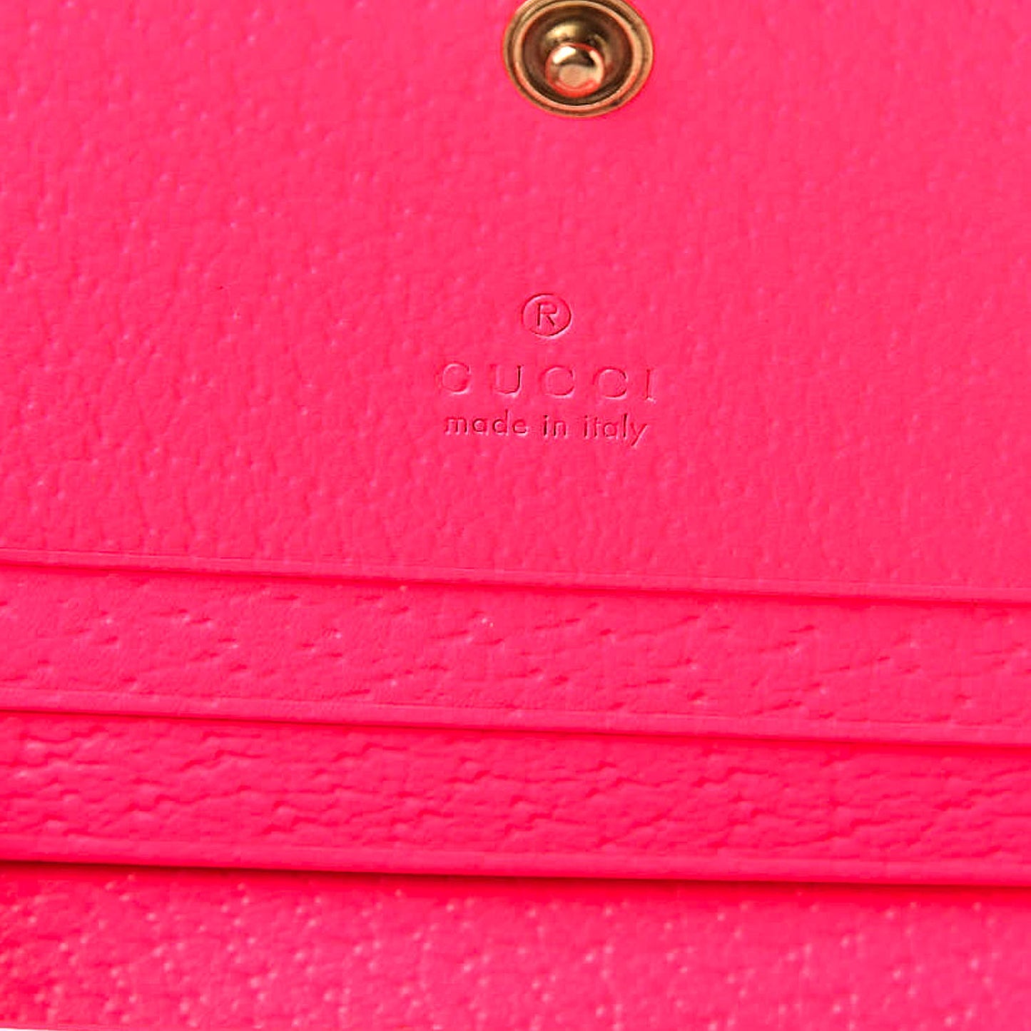 Calfskin Flora Print Zumi Card Case Fuxia Fluo
