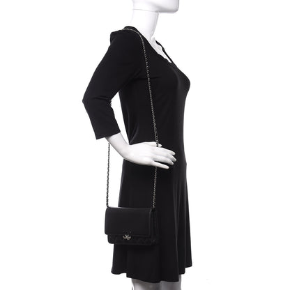 Chanel Grained Calfskin Quilted CC Box Wallet On Chain WOC Black 2 of 12