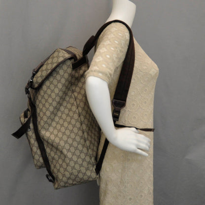 Gucci GG Supreme Monogram Interlocking G Double Buckle Backpack 2 of 9